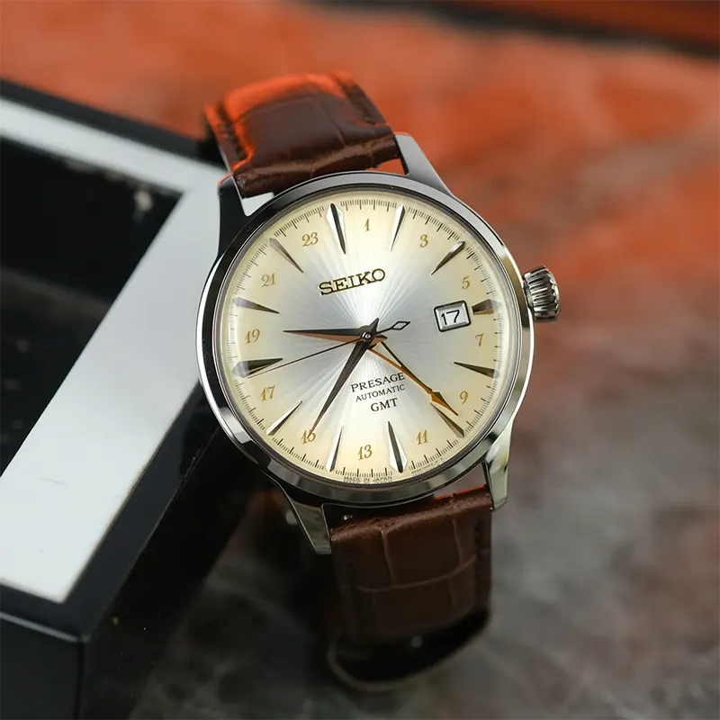 Seiko Presage Cocktail Time 'Acacia' GMT Men's Watch- SSK041J1